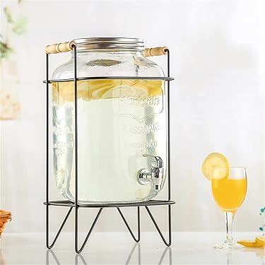 ジュースバケツディスペンサー蛇口付き透明可視コールドケトル大容量