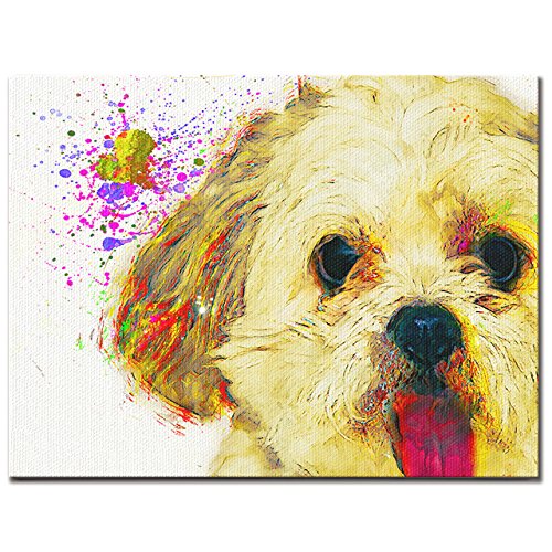 HAPPY PET ワンにゃんアートキャンバス 【Watch】マルチーズ (S)