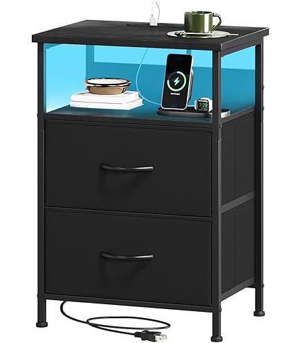 Amazon.co.jp: マホガニー家具2段引出し付きナイトテーブル 高さ