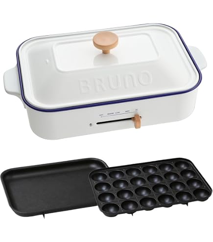 Amazon | BRUNO コンパクトホットプレート ベージュ系その他 サイズ