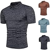 ポロシャツ メンズ Kohore おしゃれ tシャツ 半袖 通気性 ボタンダウン メンズ 服 夏 綿 透けない ストライプ 人気 多色 m-3l 大きいサイズ スポーツ カジュアル メンズ トップス 