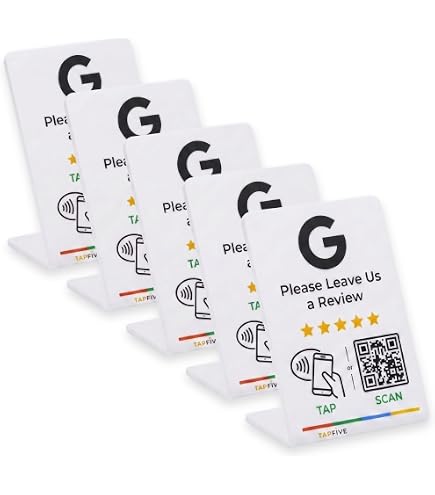 Amazon.co.jp: TapFive Googleレビューカードプレート(10枚パック
