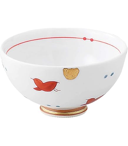 Amazon｜波佐見焼 雅幸窯 小鳥 ミニ飯碗 赤 MTK-36｜飯碗