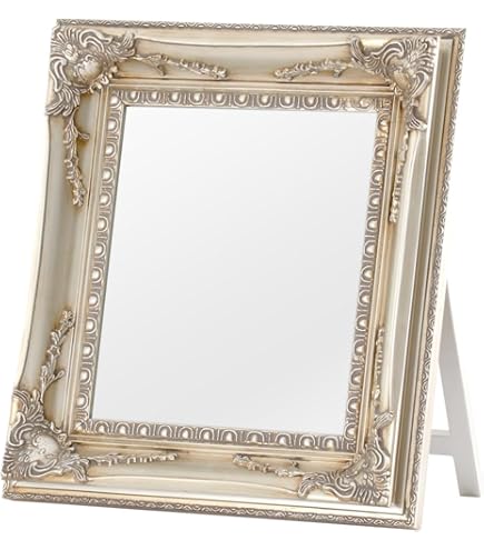 Amazon.co.jp: ロココ調 卓上ミラー 卓上鏡デスクミラー アール