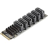 SATA 増設 M.2から 6ポート SATA3.0 ASM1166 拡張カード Mキー PCIe M.2対応 Windows 7/8/10/11 Linux 対応