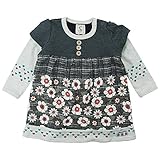 【秋冬物】 chocola(ショコラ) 裏毛+天竺花柄使いワンピース 120cm /ダークグレー NO.CH-1511-53065