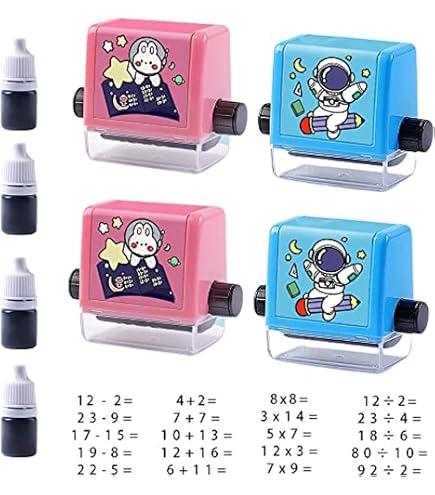 Amazon.co.jp: BinZyronic 算数スタンプセット 100以内の足し算引き算
