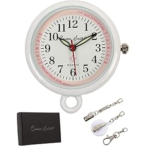 【看護師監修】ナースウォッチ 懐中時計 電池交換可 日本製 クォーツ&電池 防水 蓄光 3種のチェーン Crimea S…