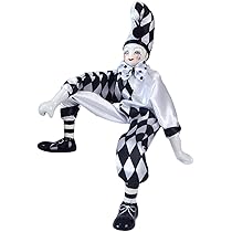 磁器人形（邪鬼、厄除け　ピエロ）大阪及び近県、引き取り限定 Amazon | Milageto 磁器ピエロ人形丈夫な机の装飾ピエロ