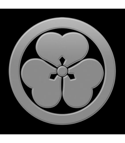 Amazon.co.jp: 家紋 蒔絵シール 家紋ステッカー「丸に片喰 金」55mm