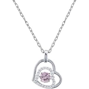 XINJING スワロフスキーネックレス オープンハートネックレス 高級感 レディースネックレス ペンダント アレルギー…