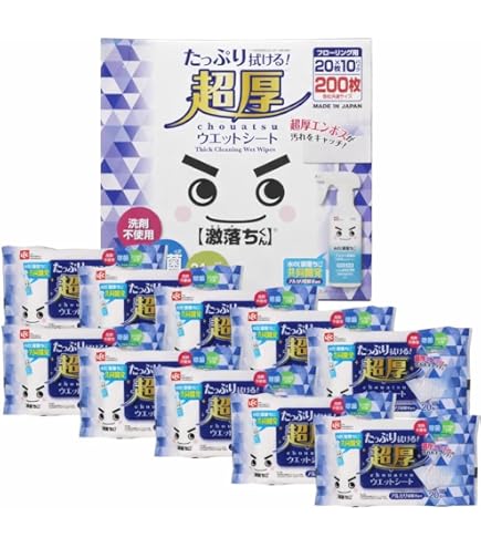 Amazon | レック 水の激落ち 超厚 ウェットシート 20枚入 4個セット