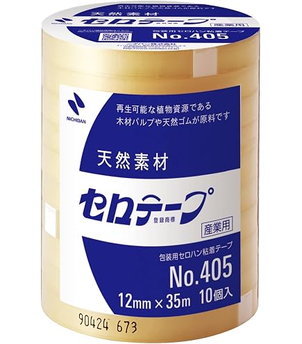 Amazon | ニチバン セロテープ 大巻 植物系 No.405 12mm×50m 405-12×50