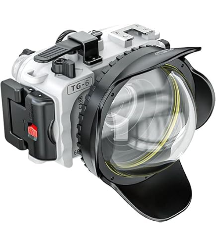 Amazon | Sea frogs TG6防水ハウジングケース TG-6カメラ用 60m/195