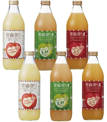 Amazon.co.jp: シャイニー 青森完熟林檎 1000ml×6本 : 食品・飲料・お酒