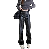 冬 ハイウエスト ワイドレッグ PU レザー ルーズ パンツ 楽天市場】PU革パンツ ワイドパンツ レディース フェイクレザー