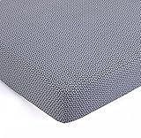 Lavender Poppy Slate & White Dot Crib Fitted Sheet by Balboa Baby by Balboa Baby