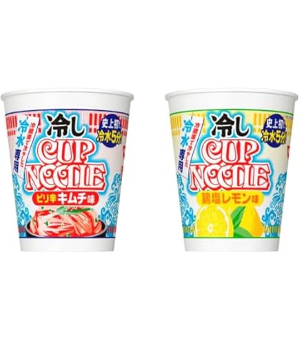 Amazon.co.jp: 冷しカップヌードル ピリ辛キムチ＆鶏塩レモン味 2種各6