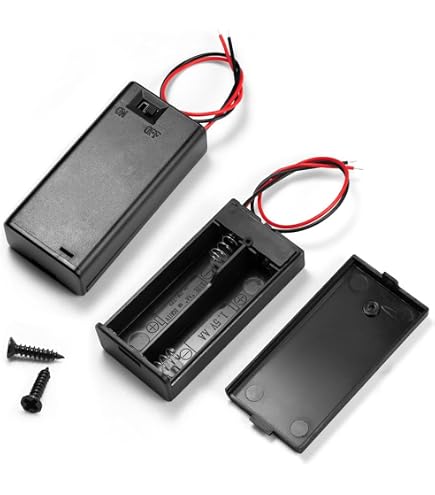 Goweewon 2-Pack 3x AA Battery Holder With Leads, On/Off Switch, 4.5V Output – With Wire Connectors & Hook Tape