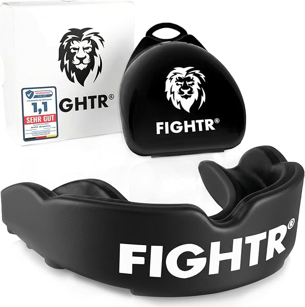 FIGHTR プレミアムマウスガード – 呼吸&簡単調節 | スポーツマウスガード ボクシング、MMA、フットボール、ラクロス、ホッケー、その他のスポーツ用 | 衛生ボックス付き - 1