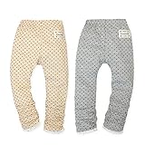 (グレー/80cm)ベビー服 女の子 レギンス ボトム UZULAND ウズランド ジャガードストレッチ ドット柄 シャーリング レース ウエストゴム 女児 ベビー