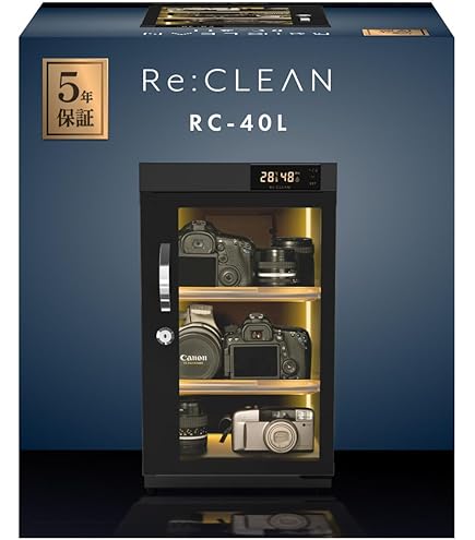 Amazon | Re:CLEAN リクリーン 80L 防湿庫 日本製アナログ湿度計 5年