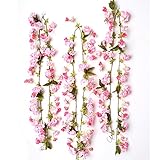 Yiliyajia造花サクラ桜　花たっぷり二本セット　春の飾りお祝いディスプレートインテリア壁掛け(ピンク)