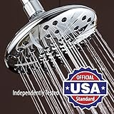 Aquadance Large降雨シャワーヘッド～6インチクロム面 – angle-adjustable – high-power-簡単に掃除 – Spa Experience at Home – 個