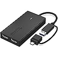 Plugable USB Type-C デュアル USB グラフィック変換アダプター、USB-C HDMI 用 Mac Windows 対応、最大解像度 1080p@60Hz の外部HDMIモニターを 2 台接続可能