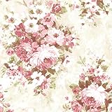 Beacon House 2605-21600 Belle Floral Bouquet Wallpaper, Rose [並行輸入品]