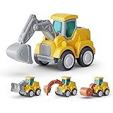 CARLORBO ミニカー おもちゃ 砂場セット はたらくくるま 知育玩具 ーABS製 ショベルカー など4台セット 車 おもちゃ 女の子 男の子 誕生日 プレゼント 建設車両セット 1歳半以上
