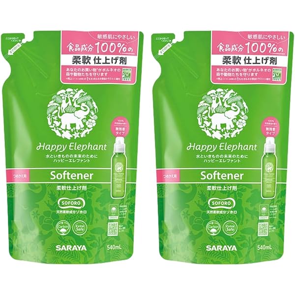 Amazon | サラヤ ハッピーエレファント 柔軟仕上げ剤 本体 600ml