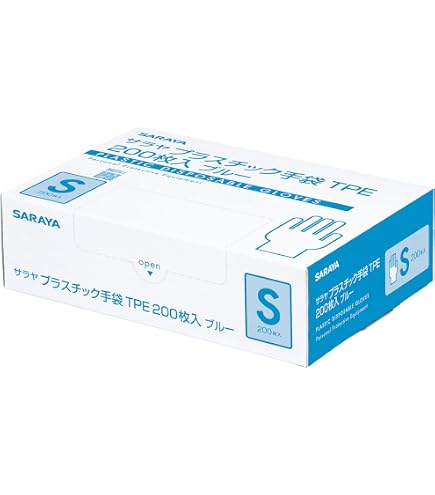 Amazon.co.jp: サラヤ プラスチック手袋TPE クリア Sサイズ 200枚
