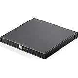 ロジテック 外付け ポータブルDVDドライブ USB2.0 デスクトップパソコン対応 CyberLink Power2Go8 for DVD付 50cmUSBケーブル付属 LDR-PWB8U2LBK/E
