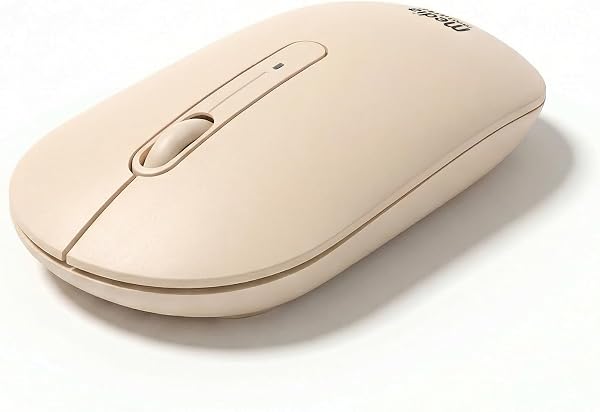 メディアモンスター 2.4GHz 無線 ワイヤレス マウス 薄型 軽量 静音 3ボタン dpi切替 単3乾電池 1本使用 アースカラー ホワイト MM-MOU3BWH - 1