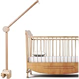 Baby Crib Mobile Arm, 27inch Wooden Crib Mobile Holder, Angle and Height Adjustable Crib Mobile Arm, DIY Baby Mobile Holder f