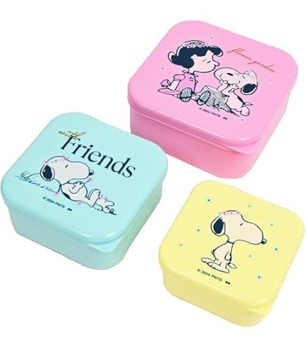 PLAZA スヌーピー 3P ランチハート ランチボックス スヌーピー PEANUTS ランチボックス BEANIE(ランチボックス
