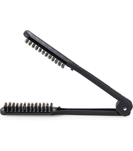 Amazon | ツインブラシ 豚毛 スリム ストレートブラシ ヘアブラシ 櫛