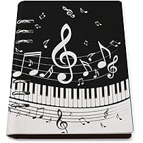 Amazon.co.jp: バインダーノート ピアノ柄 音楽柄 音符柄