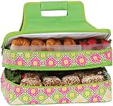 Picnic Plus PSM-721GG Entertainer Hot & Cold Food Carrier - Green Gazebo