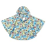 (ブルー/80-95cm)ベビー レインポンチョ レインコート カッパ 男の子 Disney ディズニーミッキーコミック柄 透明窓付きフード 撥水加工 男児 ベビー