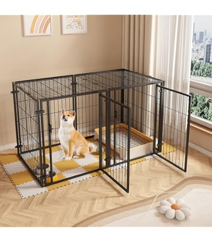 Amazon | WXQペットフェンス、 ペットサークルドア付き、室内 屋外 犬