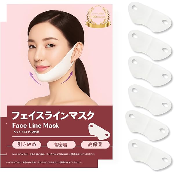 パック・フェイスマスク MINA Amazon | 小顔パック 桃 6枚入 あごたるみ改善 顔 むくみ取り