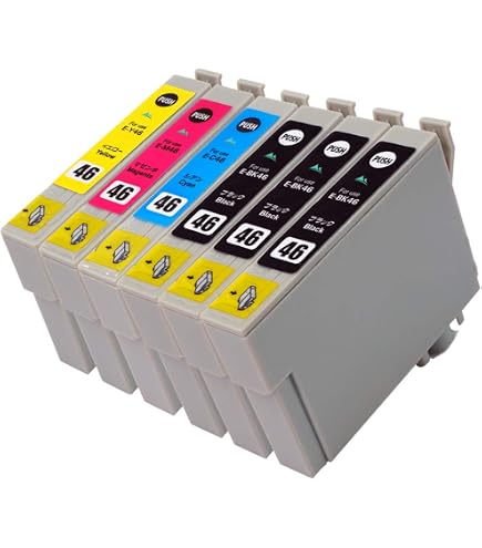 Amazon.co.jp: 【ノーブランド品】(6 色セット)Epson IC4CL46 エプソン