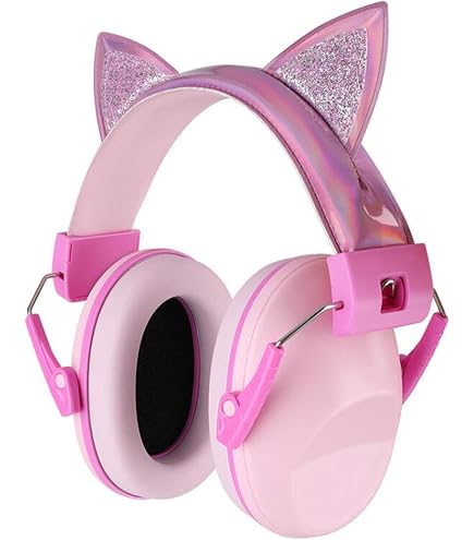 【耳付き】MOEFLAVOR サイバーキャット　ピンク Amazon.co.jp: Lixgoma 防音イヤーマフ 遮音 子供用 耳当て