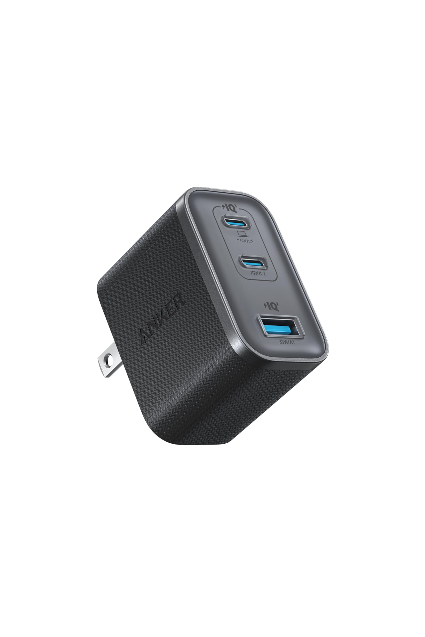 Anker Nano Charger (70W, 3 Ports) ブラック | 70W USB-C急速充電器