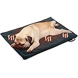 ペキュート Pecute ペット用 ホットカーペット 猫 ペット用 ホットカーペット ペットヒーター 厚手 猫 犬用 ヒーターマット ペットカーペット 角型 過熱保護 噛み付き防止 寒さ対策 Mサイズ 50×40cm カバー1枚付き 一年メーカー保証
