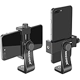 NEEWER Smartphone Holder Vertical Horizontal Bracket Tripod Mount Adapter with 1/4inch Thread, Cell Phone Clip Compatible wit