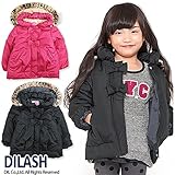(ディラッシュ) DILASH 秋'15 フェイクファーフード付き中綿リボンジャケット 80 ピンク