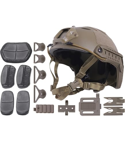 Amazon | FASTタイプ パイロットヘルメット メッシュマスクTAN Mサイズ